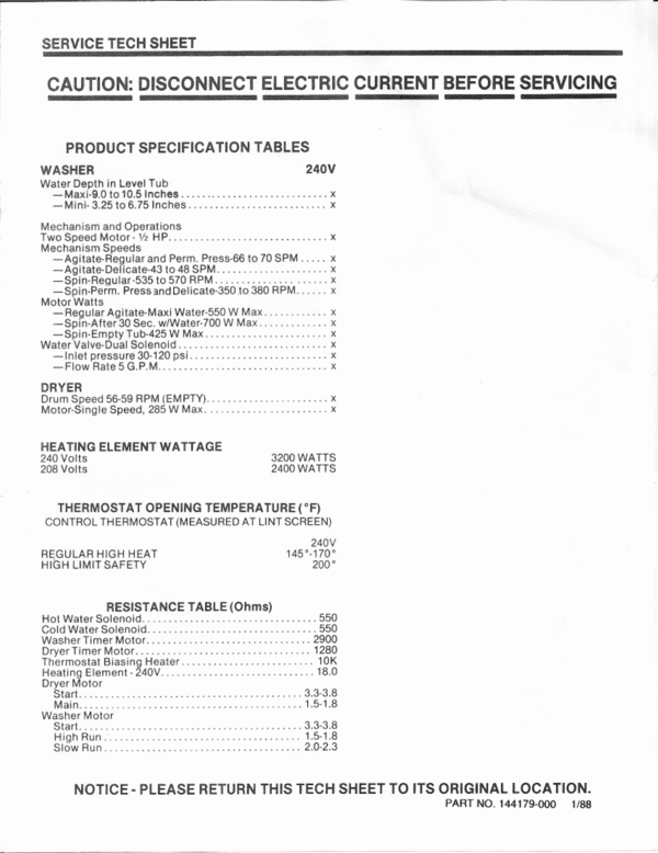 Product picture Kenmore laundary system Wiring Diagram